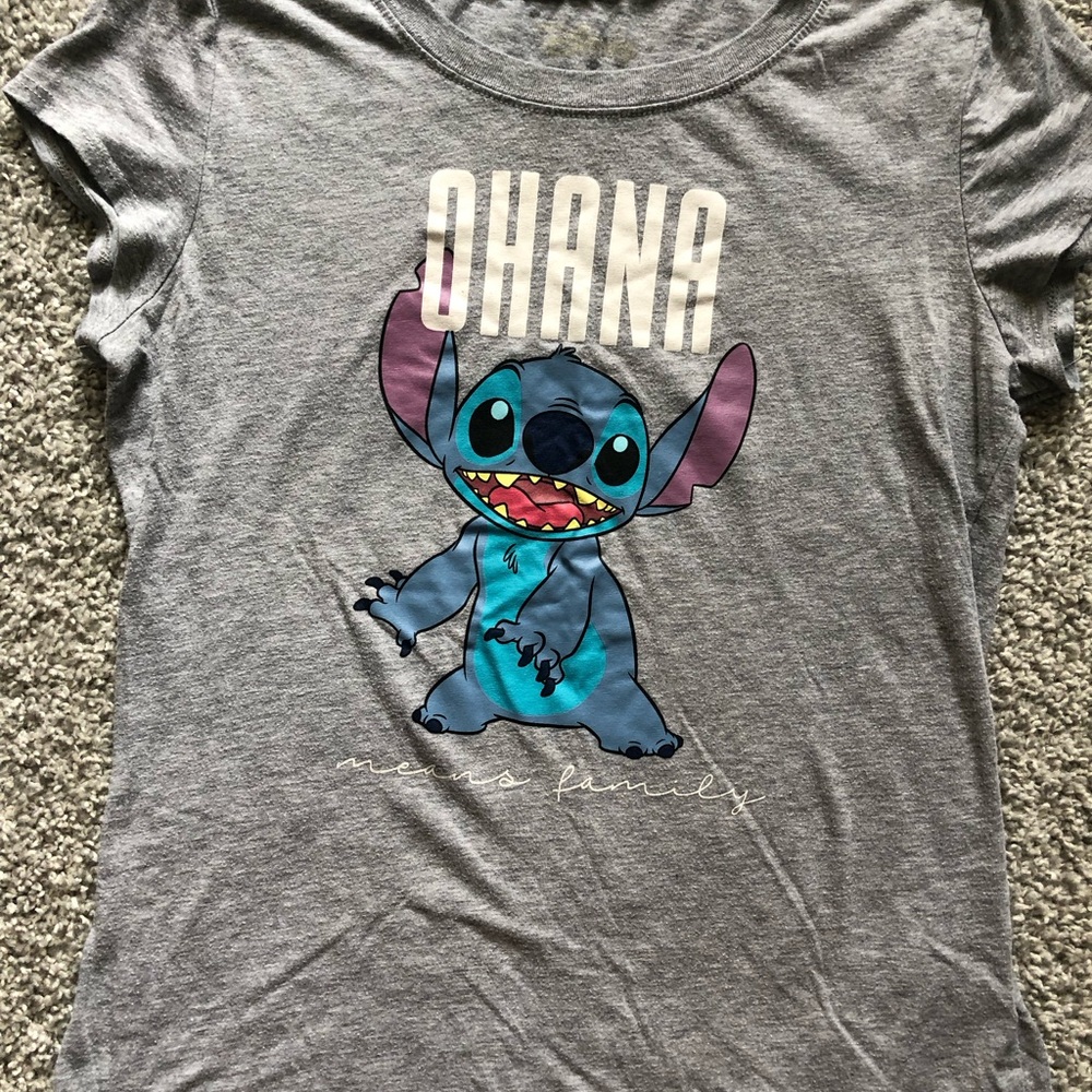 Disney Gray Stitch Ohana T-Shirt
